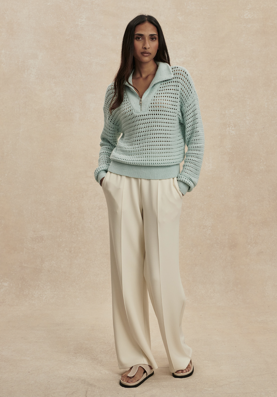 Varley Emeri Half Zip Knit Sweater