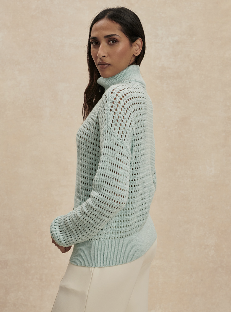Varley Emeri Half Zip Knit Sweater