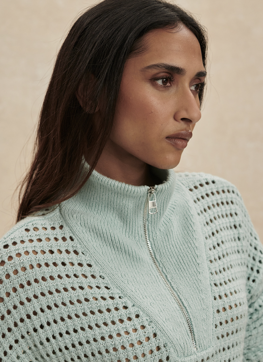Varley Emeri Half Zip Knit Sweater