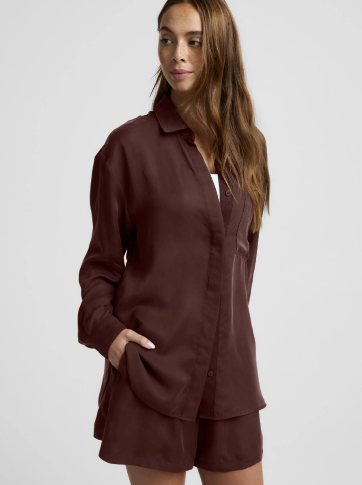 Beyond Yoga Sunkissed Cupro Button Down