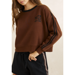Rhythm Contrast Slouchy Crew Neck Fleece