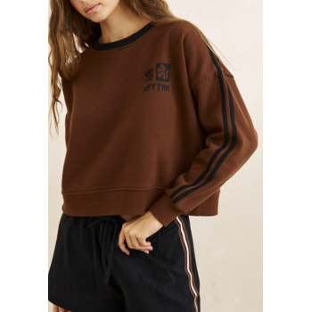 Rhythm Contrast Slouchy Crew Neck Fleece