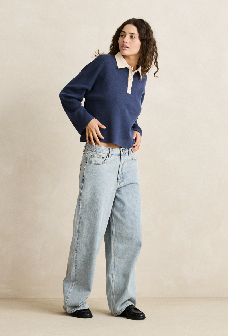 Rhythm Rugby Polo Knit Sweater