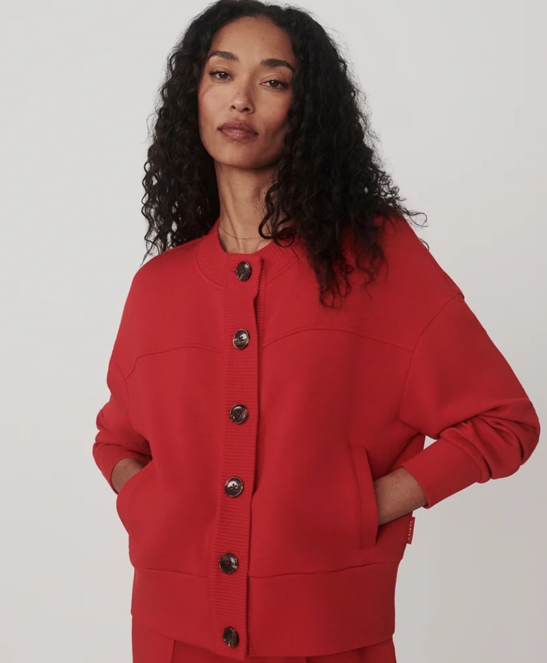 Varley Olwen Button Front Sweater
