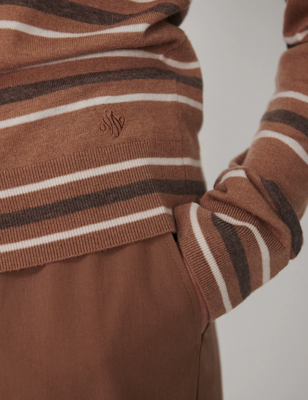 Varley Mayra Stripe Knit Polo