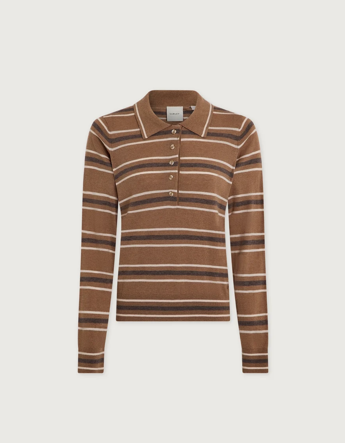 Varley Mayra Stripe Knit Polo