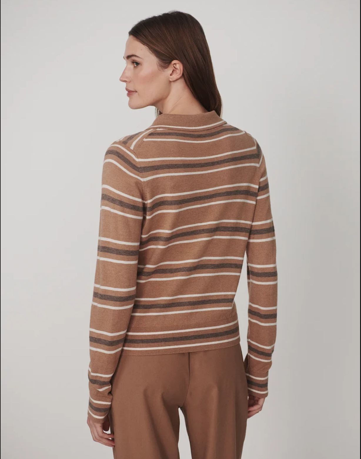 Varley Mayra Stripe Knit Polo