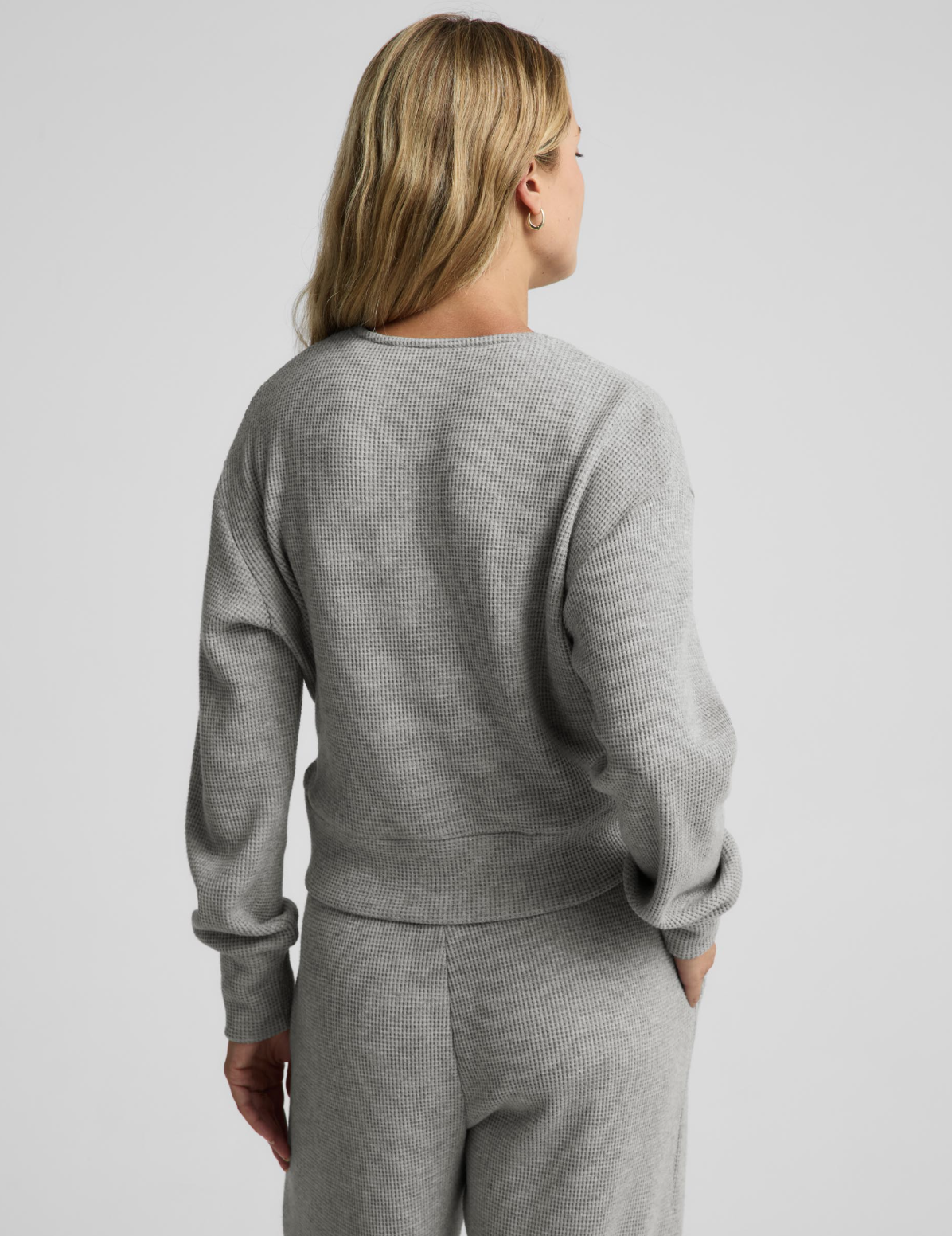 Beyond Yoga Rest Day Waffle Wrap Pullover WG70096