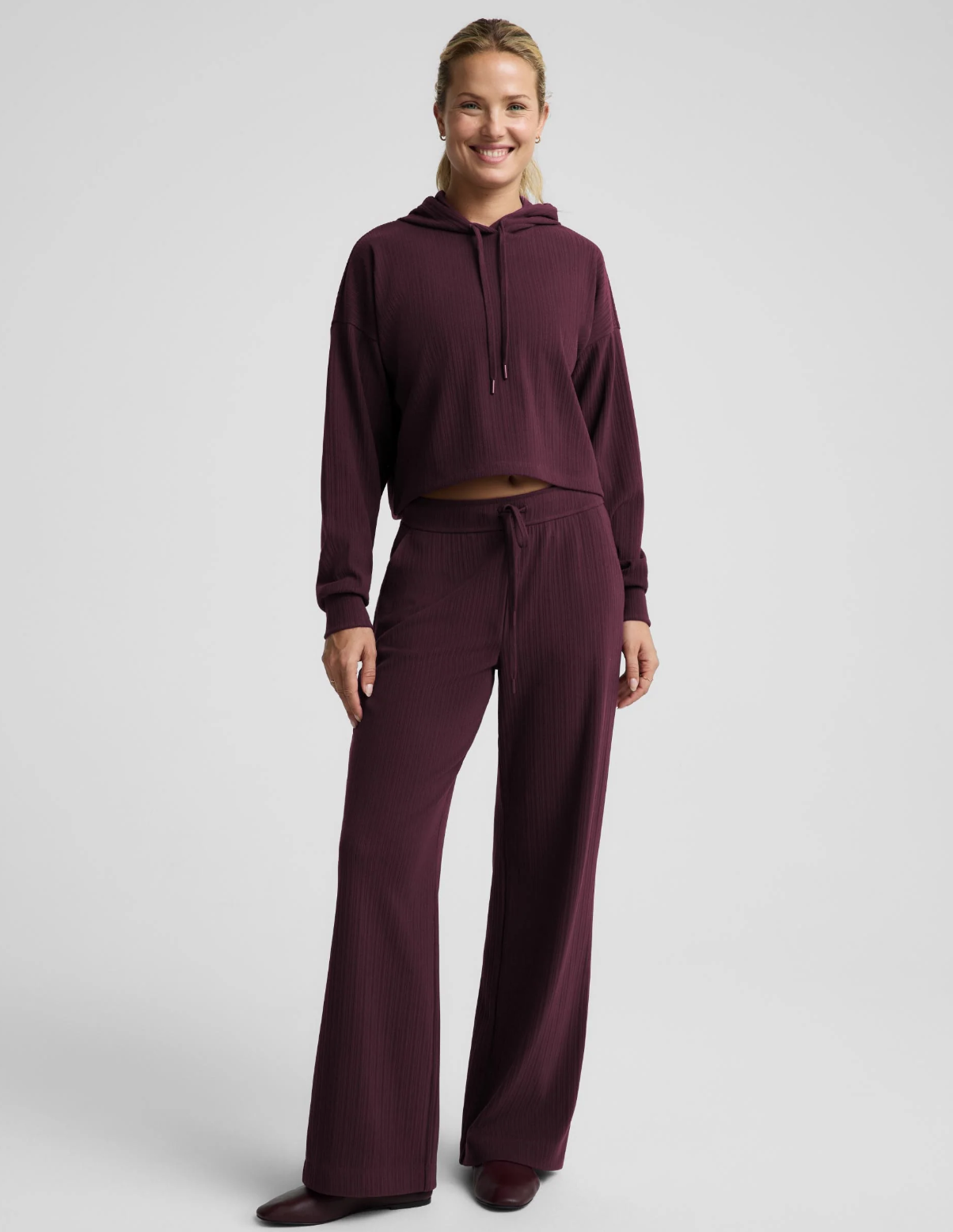 Beyond Yoga Breathe Easy Ribbed Wide Leg Pant RI1290