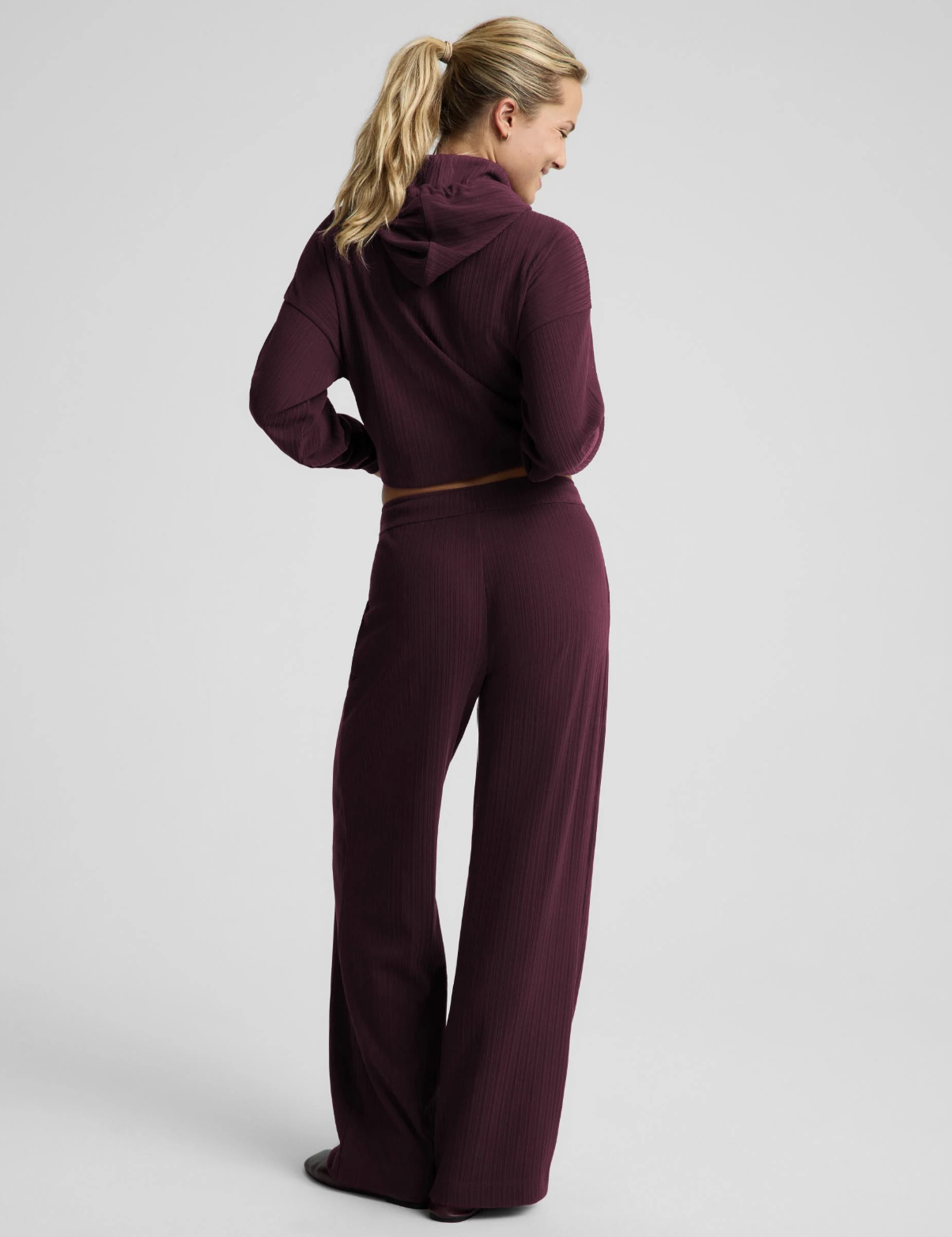 Beyond Yoga Breathe Easy Ribbed Wide Leg Pant RI1290
