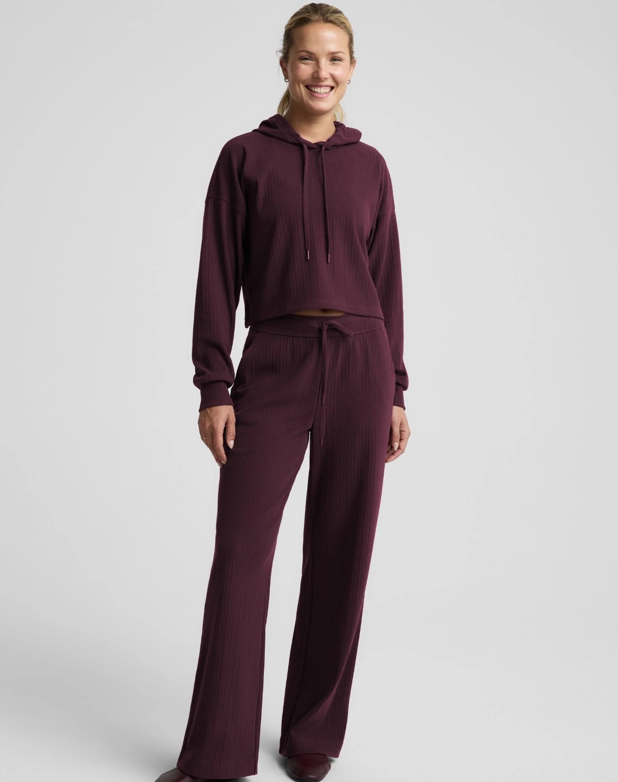 Beyond Yoga Breathe Easy Ribbed Hoodie RI70124