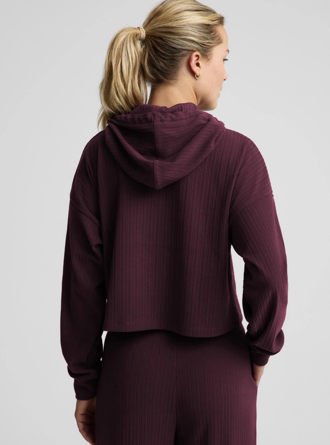 Beyond Yoga Breathe Easy Ribbed Hoodie RI70124