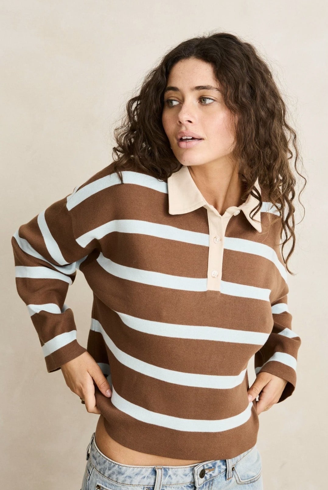 Rhythm Rugby Polo Knit Sweater