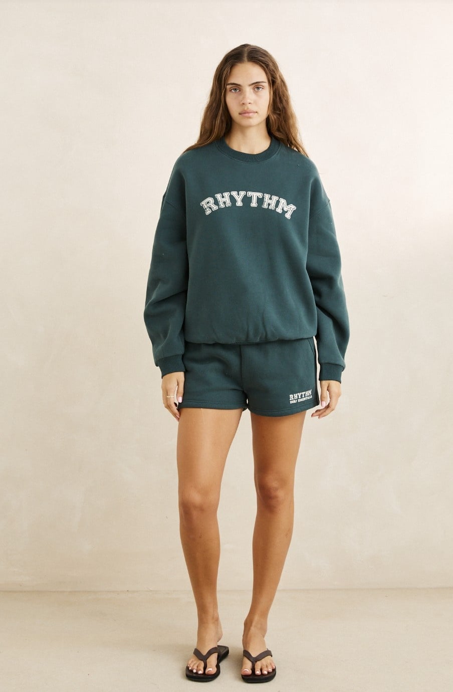 Rhythm Collegiate Oversized Crew Neck Fleece