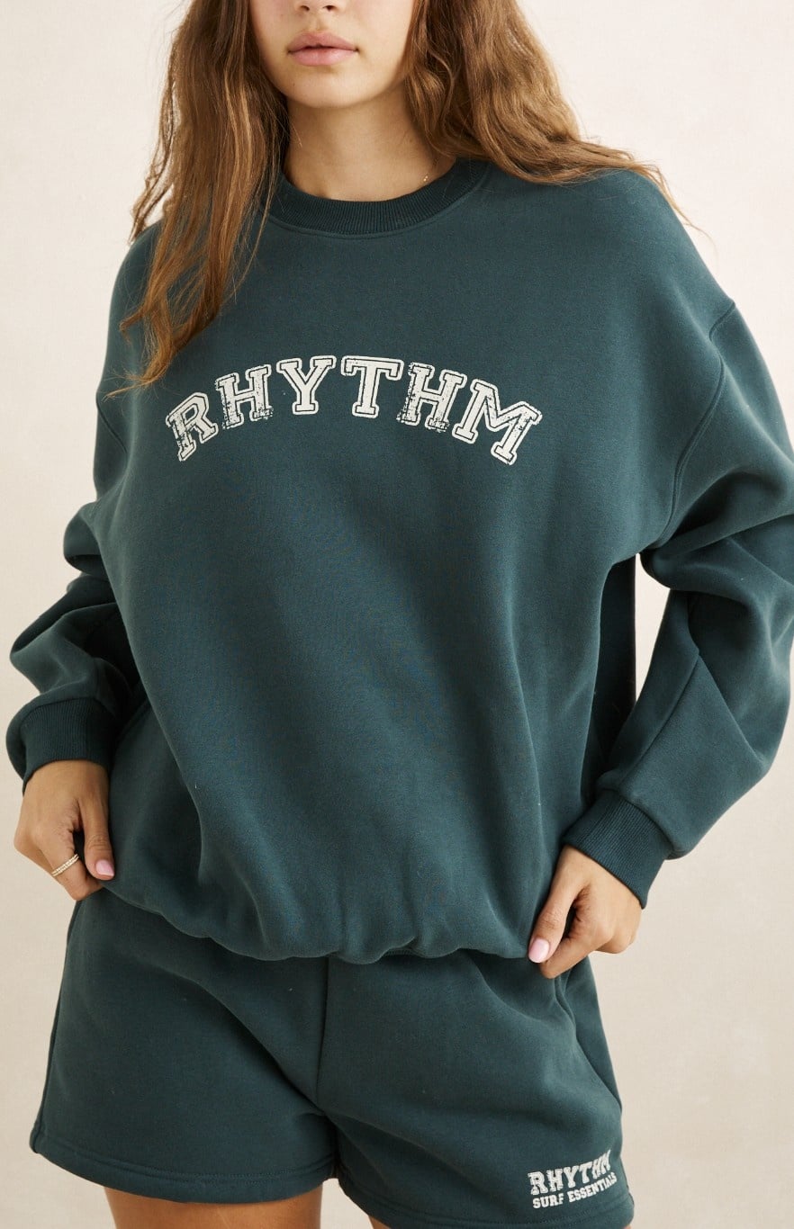 Rhythm Collegiate Oversized Crew Neck Fleece