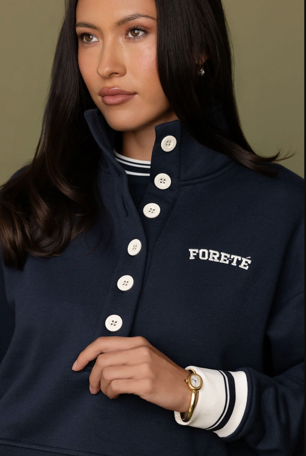 Fore-té Club Attire Varsity Funnel Neck Sweatshirt