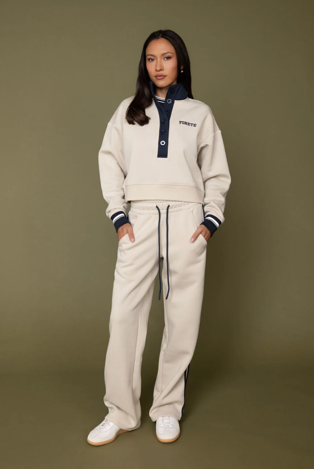 Fore-té Club Attire Varsity Funnel Neck Sweatshirt