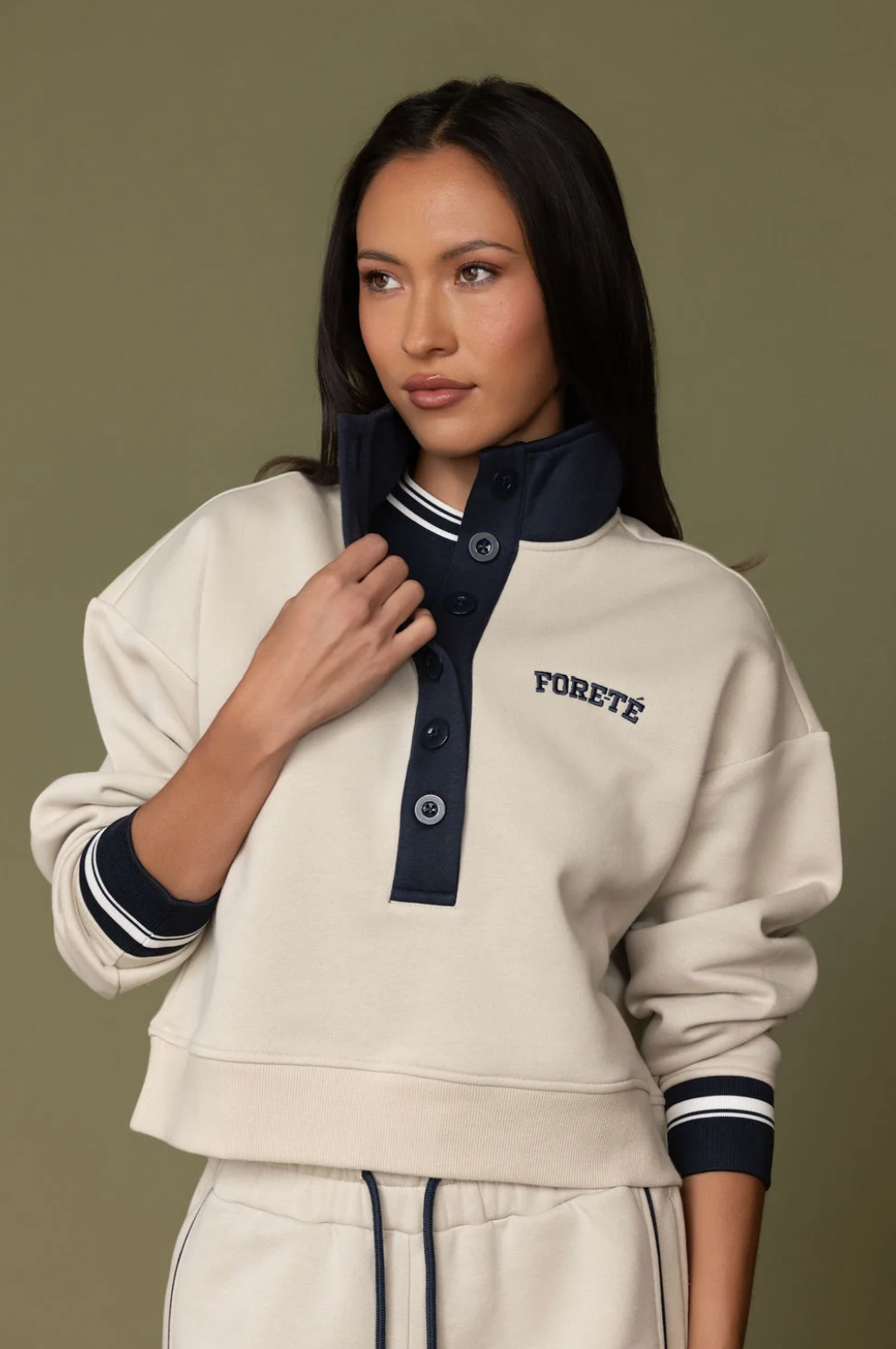 Fore-té Club Attire Varsity Funnel Neck Sweatshirt
