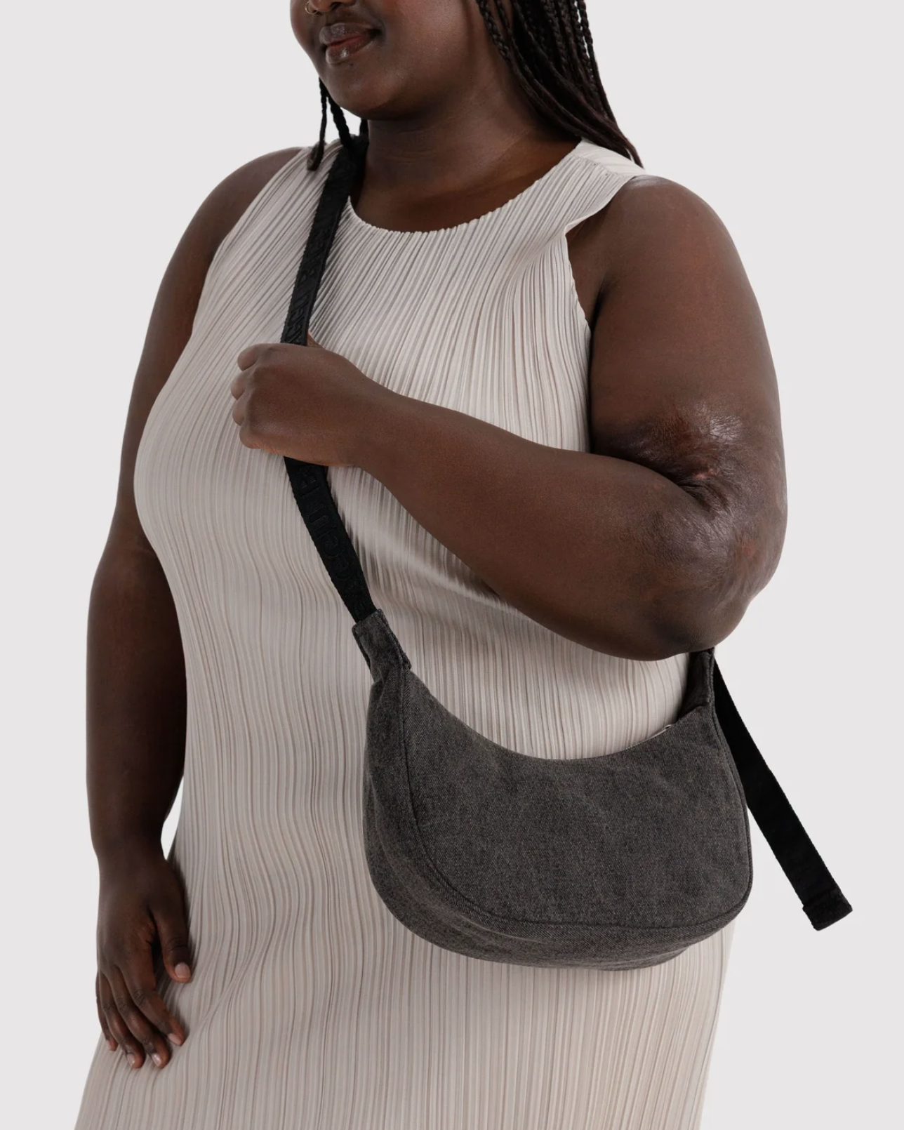 Baggu Small Denim Crescent Bag