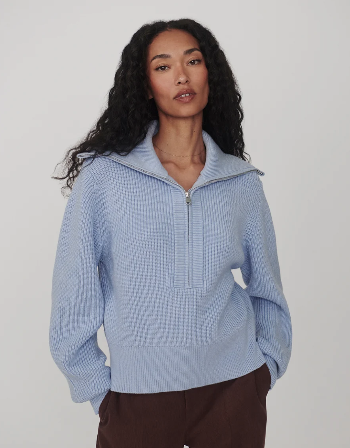 Varley Maura Half Zip Knit Sweater