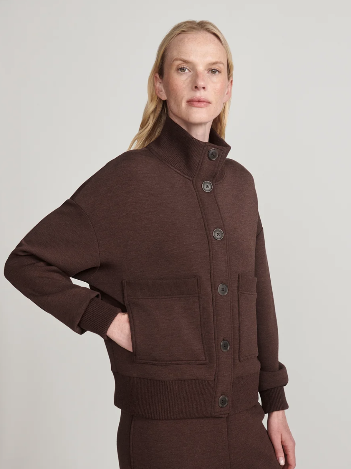 Varley Sabrina Button Through Sweat