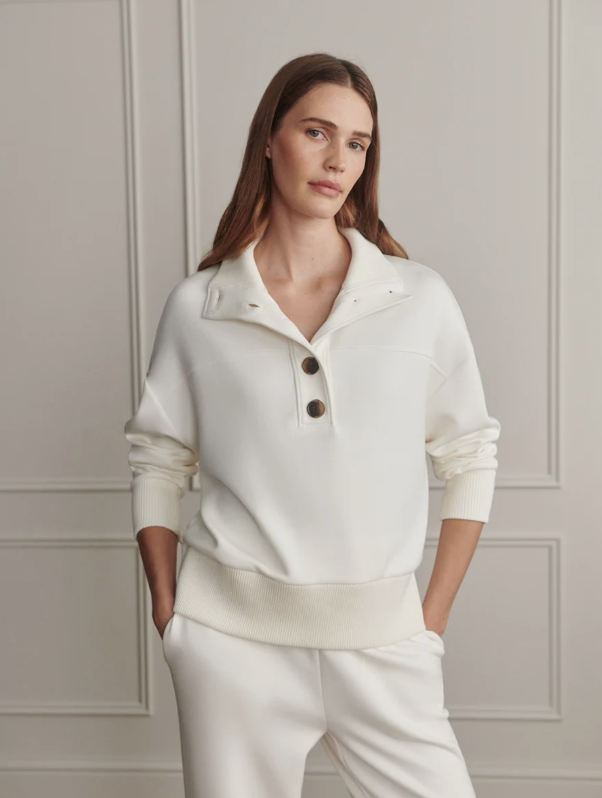 Varley Bronya Button Placket Sweat