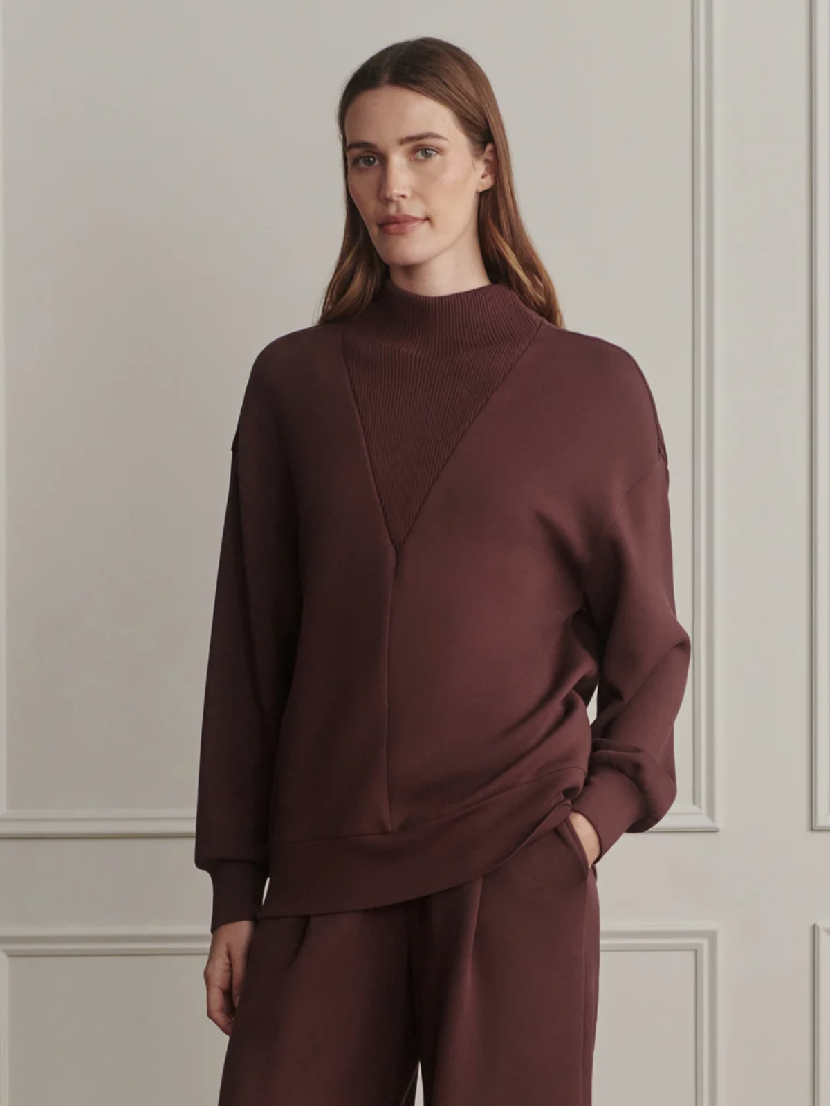 Varley Novi Longline Mock Neck Sweat