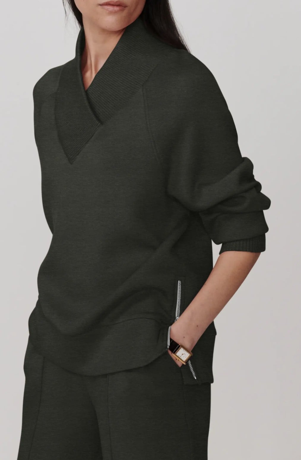 Varley Macie Zip Hem Sweat