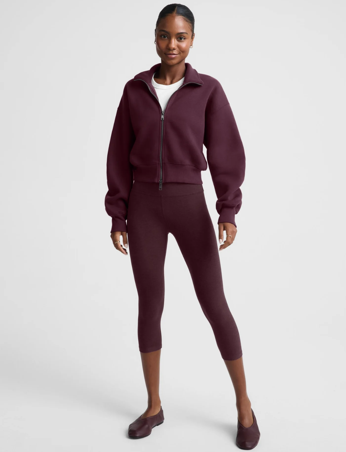 Beyond Yoga Double Zip Cropped Jacket