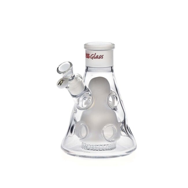HOSS GLASS 8''  HOLEY BEAKER BASE H146