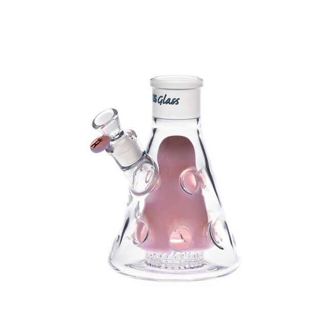 HOSS GLASS 8''  HOLEY BEAKER BASE H146