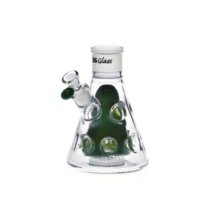 HOSS GLASS 8''  HOLEY BEAKER BASE H146