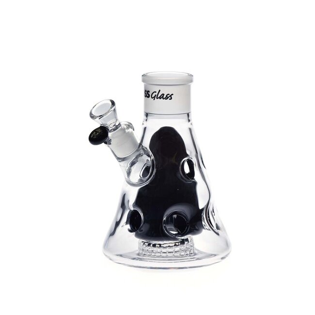 HOSS GLASS 8''  HOLEY BEAKER BASE H146