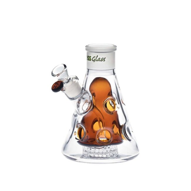 HOSS GLASS 8''  HOLEY BEAKER BASE H146