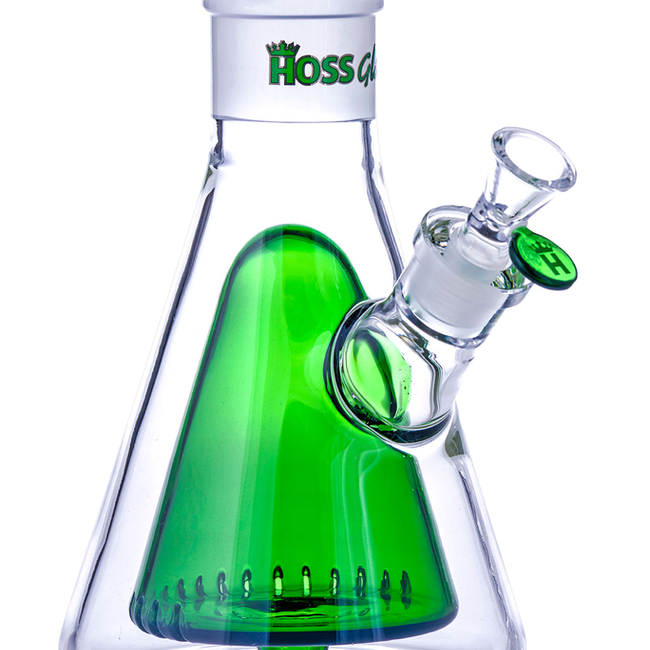 HOSS GLASS 8'' HOSE GLASS  DOUBLE WALL BEAKER BASE-H006