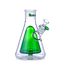 HOSS GLASS 8'' HOSE GLASS  DOUBLE WALL BEAKER BASE-H006