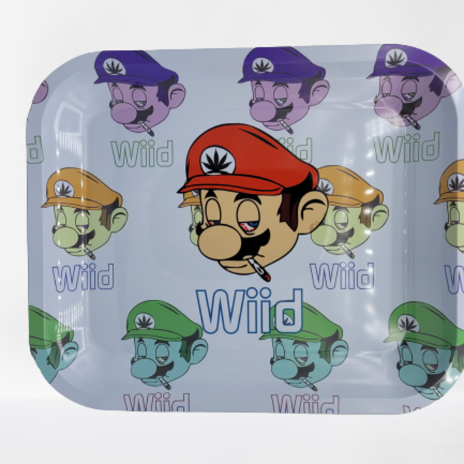 WILD MARIO STEEL LARGE ROLLING TRAY WILD MARIO STEEL LARGE ROLLING TRAY