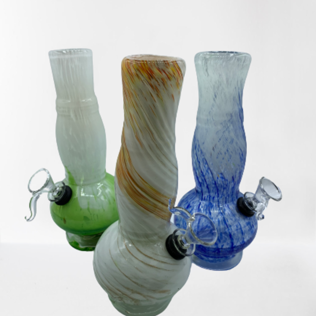 SOFT GLASS 8'' ROUND BASE WATER BONG MA-0819