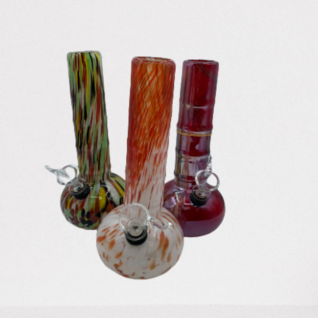 SOFT GLASS 8'' ROUND BASE WATER BONG MA-0810