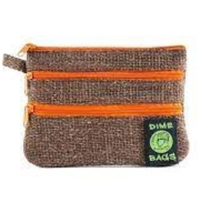 DIME BAGS DIME BAGS 8" ZIP LINE BROWN