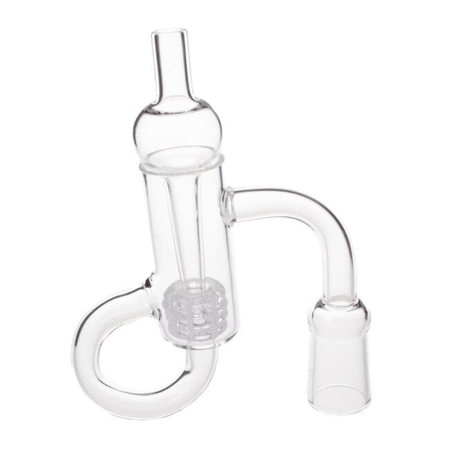 CHRYSTAL GLASS 14MM FEMALE  DIAMOND KNOT QUARTZ BANGER