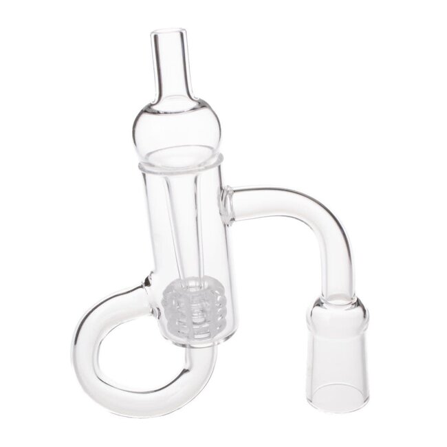 CHRYSTAL GLASS 14MM FEMALE  DIAMOND KNOT QUARTZ BANGER