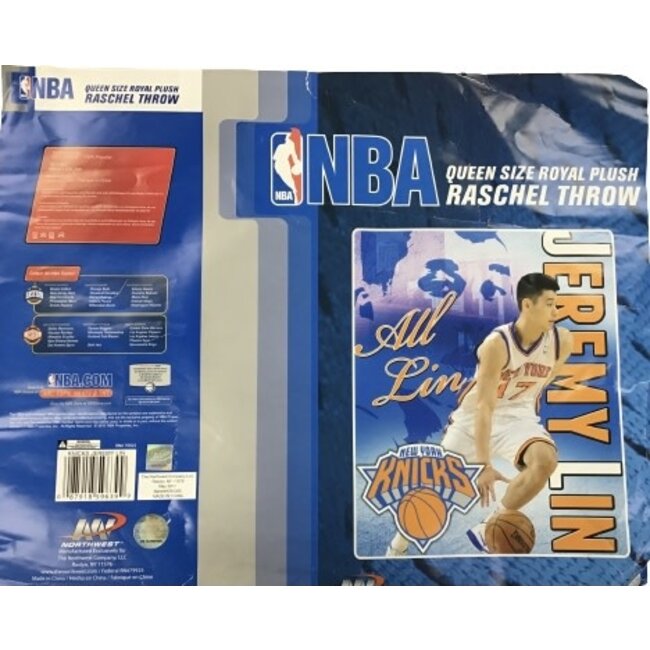 NBA NEW YORK BLUE LUXURY BLANKET QUEEN