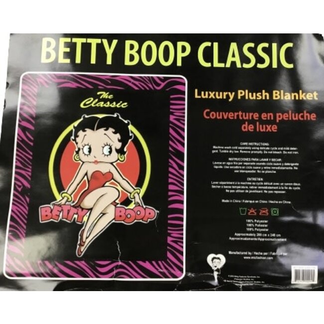 BETTY BOOP CLASSIC   LUXURY BLANKET QUEEN