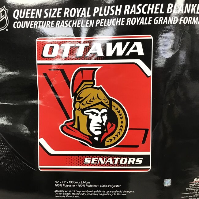 OTTAWA SENATORS LUXURY BLANKET QUEEN