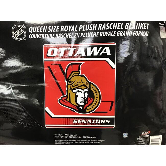 OTTAWA SENATORS LUXURY BLANKET QUEEN