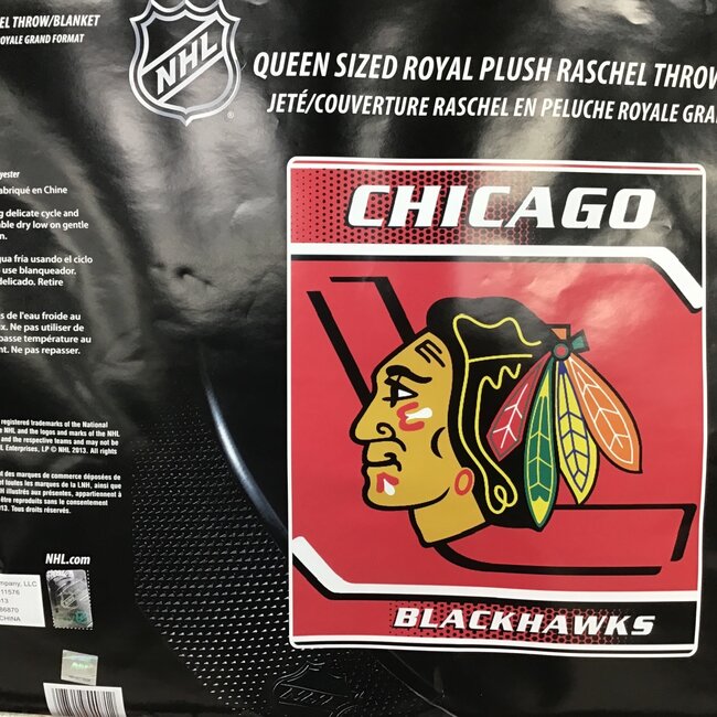 CHICAGO BLACKHAWKS LUXURY BLANKET QUEEN