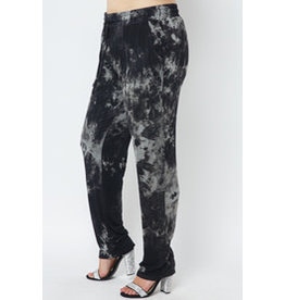 VOCAL PLUS TIE DYE PANTS WITH STONES ON THE SIDE BLACK/GREY