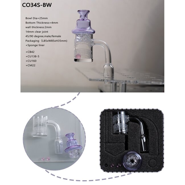 BACKWOOD 14MM MALE BACKWOODS FLAT TOP BANGER CO34S-BW