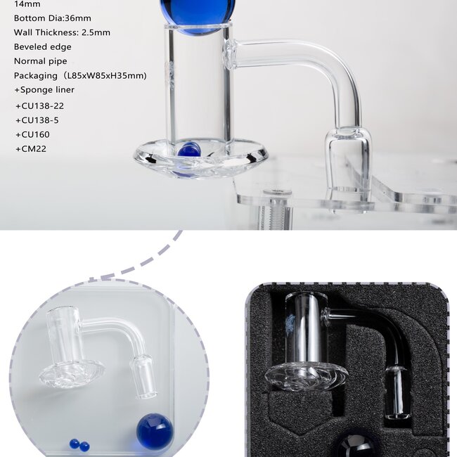 KAPOW 14MM MALE TREP BLENDER 90 DEGREE BANGER -CO85